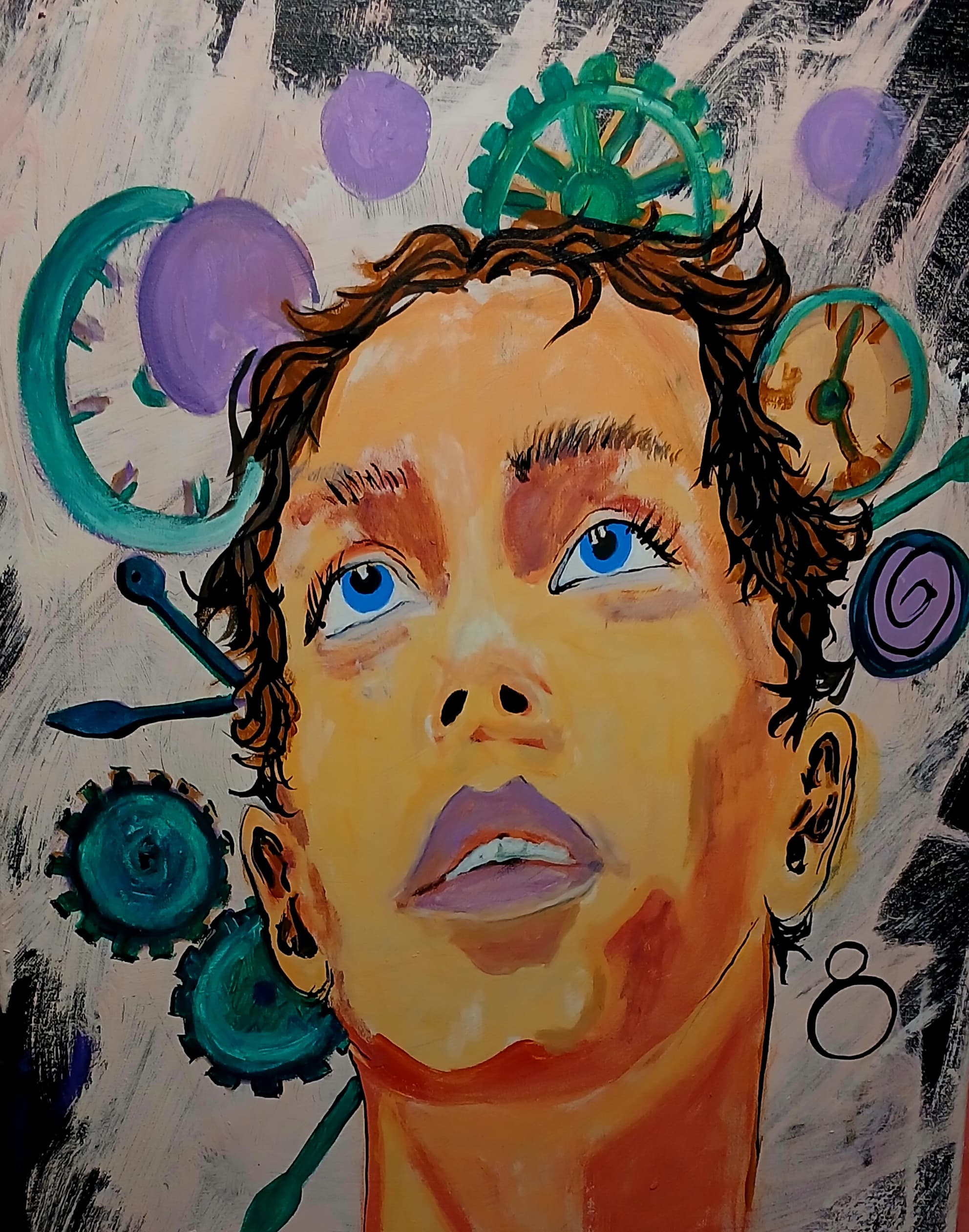 Clock face and gears automatic painting by Joshua Merritt